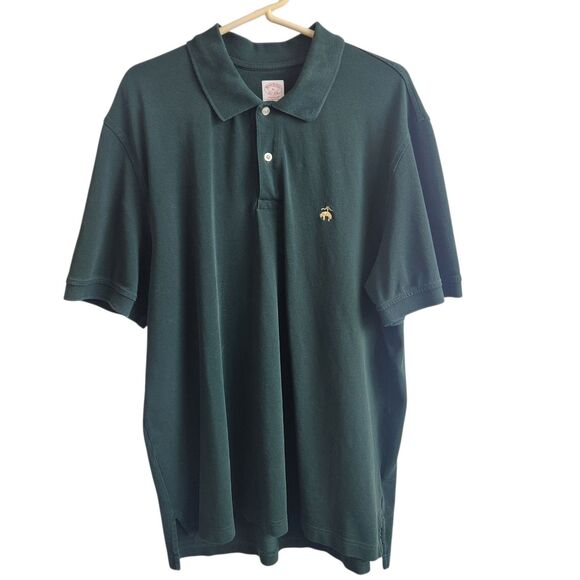 Brooks Brothers Supima Cotton Performance Polo-Original Fit-Forest Green-Prep-XL - Picture 1 of 10